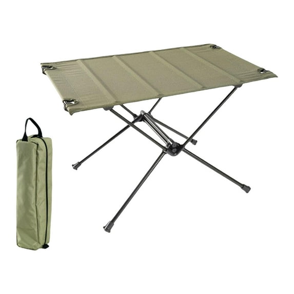 yotijay Foldable Camping Table Camping Desk Camp Table Furniture with Storage Bag Beach Green