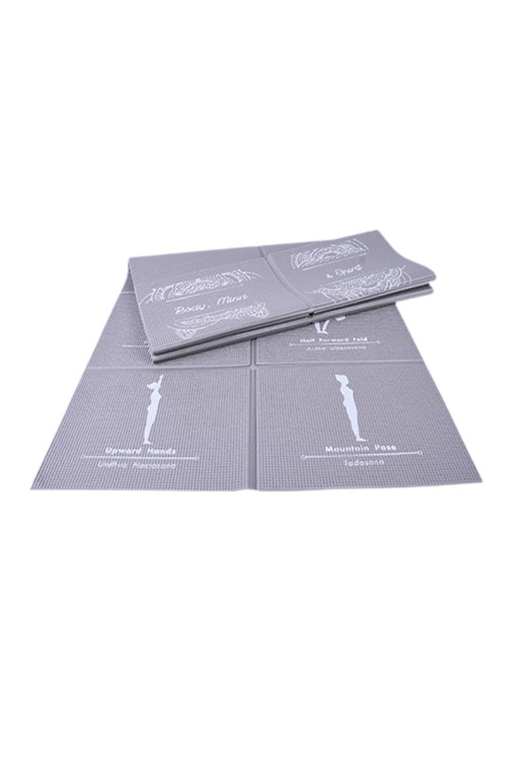 Foldable Exercise Mat Easy to Clean Tear Resistant Comfortable Anti-slip Fitness Gray