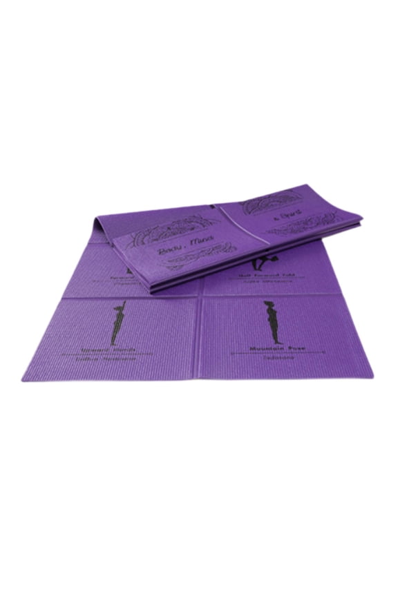 Foldable Exercise Mat Easy to Clean Tear Resistant Comfortable Anti-slip Fitness Purple