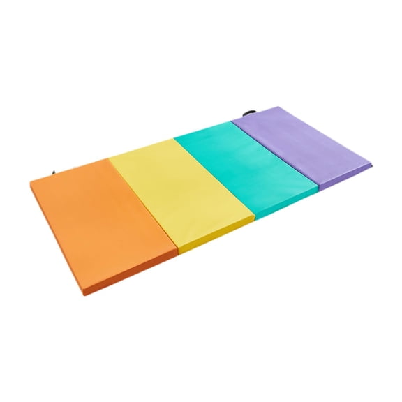 yotijay Folding Exercise Mat Exercise Balance Pad with Carry Handles Mat Gymnastics Four Fold Mat