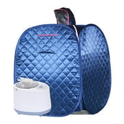yotijay Folding Steam Sauna Tent US Plug Full Body for Hotel Birthday Gift Woman Men Blue