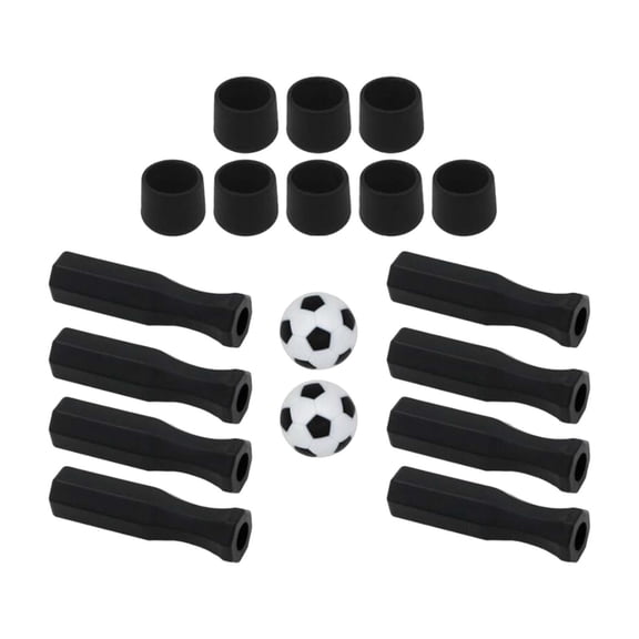 yotijay Foosball Handles 18Pcs/Set Standard Black Mini Table Football Game Replace Parts