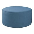 thumbnail image 1 of yotijay Footstool Cover Round Ottoman Slipcover Footrest Cover Storage Ottoman Protector Blue, 1 of 8