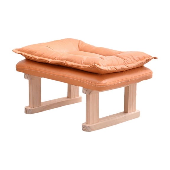 yotijay Footstool Sponge Padded Furniture Foot Rest for Living Room Office Apartment Orange