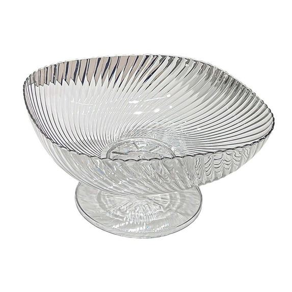 yotijay Fruit Serving Bowl Drainer Round Kitchen Strainer Bowl for Table Centerpiece Transparent