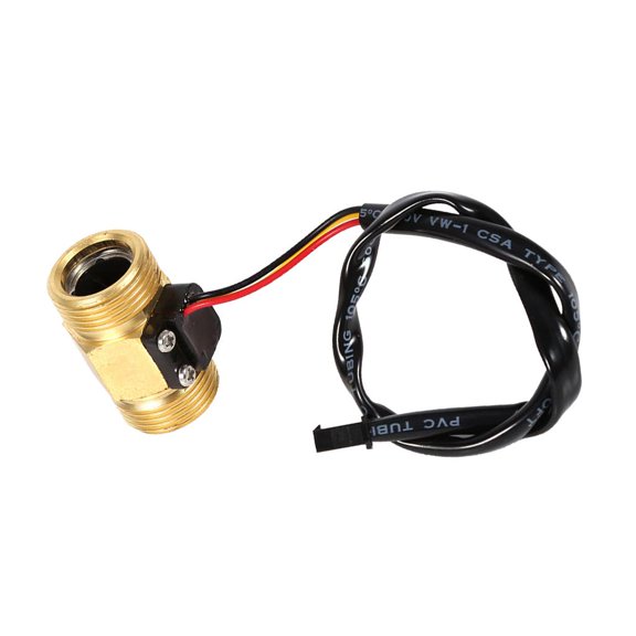 yotijay G3/4" 1/2" Water Flow Sensor Fluid Flowmeter Switch Counter 1-30 L/min ,2-45 3/4inch