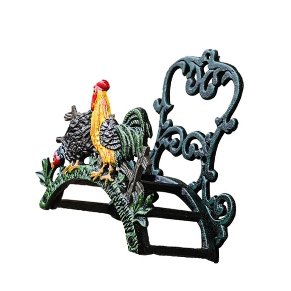 yotijay Garden Hose Holder Cast Iron Decorative Organizer Easy to Install Duty for Patio 22x11x21.5cm