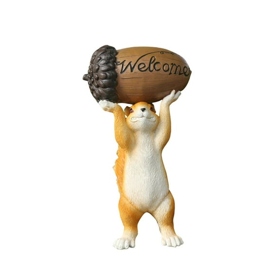 yotijay Garden Squirrel Statue Garden Decor Collectible Funny Animal Sculpture Squirrel