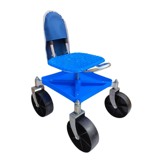 yotijay Garden Trolley Rolling Seat Anti Slip for Planting Lawn Care and Car Maintenance blue with bag