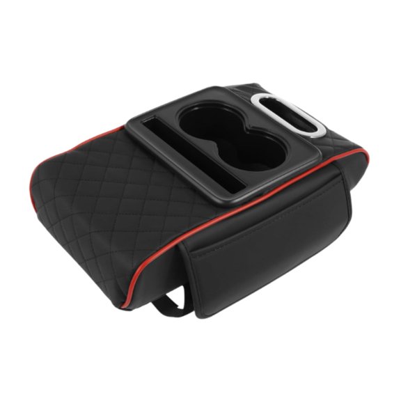 yotijay Generic Car Center Pad Armrest Cushion Pad for SUV Auto Vehicle Black Red