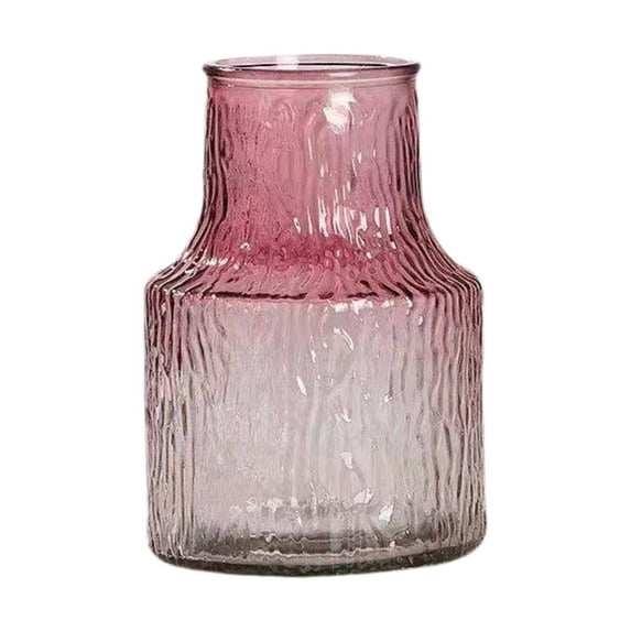 yotijay Glass Flower Vase Container Flower Jug for Apartment Table Home Pink