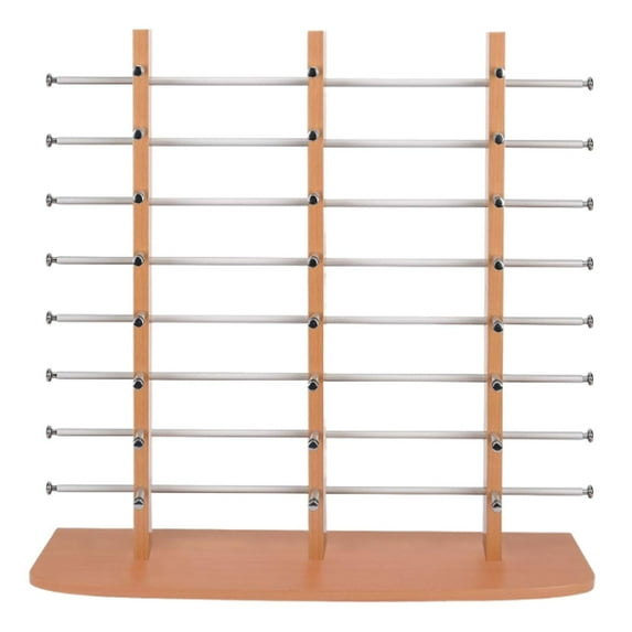 yotijay Glasses Display Stand Sunglasses Rack, Multi Layers, Eyeglasses Display Rack, Eyewear Holder for Malls Home Desk Shop Retail Brown