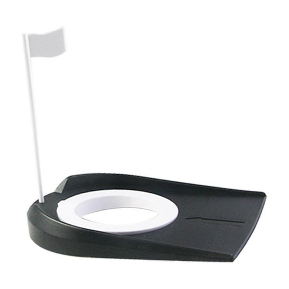 yotijay Golf Practice Putting Cup with Flag Golf Training Equipment Portable for Golfers Black