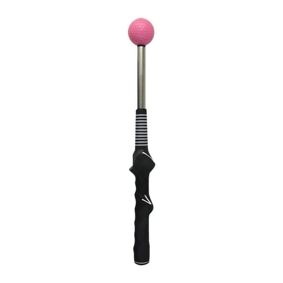 yotijay Golf Swing Trainer Adults Portable Training Aid for Flexibility Balance Speed Black Pink