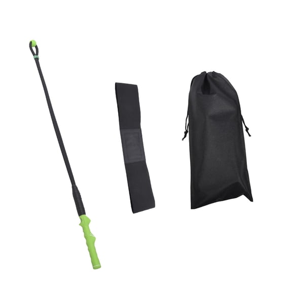 yotijay Golf Swing Training Rope Elastic Rope with Storage Bag Adjustable Practice Tool green