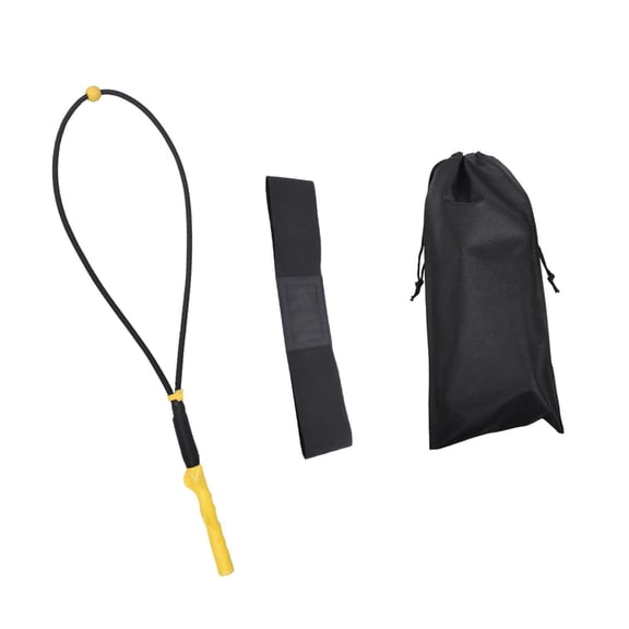 yotijay Golf Swing Training Rope Elastic Rope with Storage Bag Adjustable Practice Tool yellow