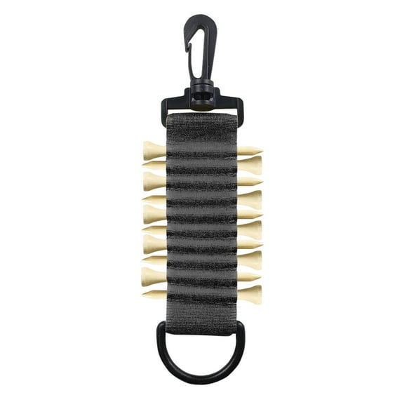 yotijay Golf Tee Holder to Attach to Golf Bag Portable for Golf Carts Golfer Golfing black