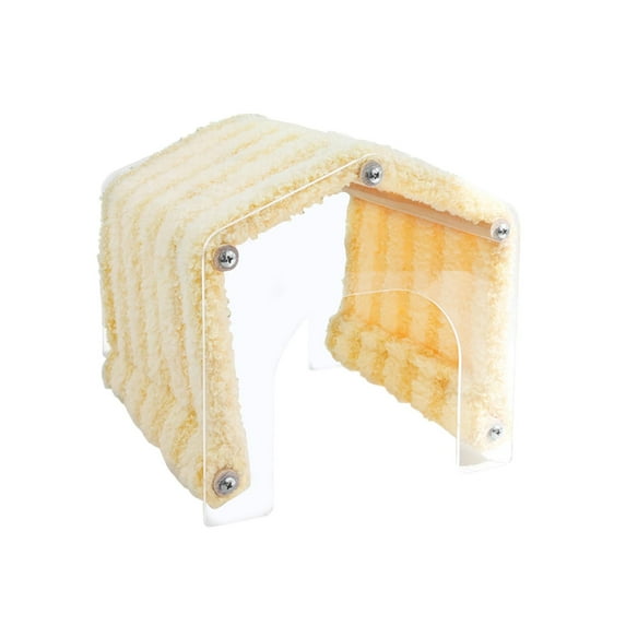 yotijay Guinea Pig Hideout Acrylic Comfortable Warm Opening Small Animal Hide Shelter yellow