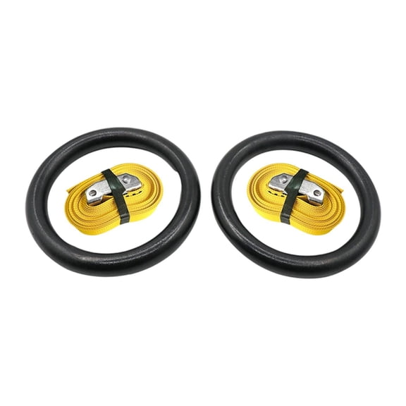 yotijay Gymnastic Rings for Adults AntiSlip Fitness Rings for Park Home Gym Children Yellow