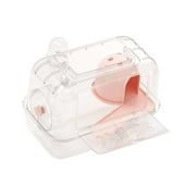 yotijay Hamster Cage Exercise Playing Portable Ventilation Breathable Small Animal Cage with Carrying Handle for Rats Gerbils transparent pink