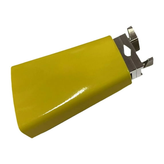yotijay Hand Percussion Cowbell 4inch Professional Metal Cowbell Cheering Bell for Sport yellow