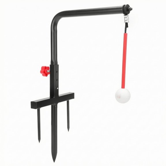 yotijay Heavy-Duty Golf Swing Practice Tool | Sturdy Metal Frame, Easy to Set up, Golf Red