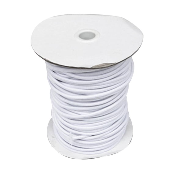 yotijay High Tenacity Elastic Rope Bungee Shock Cord Tie Down White, 4mm x 5 Meters