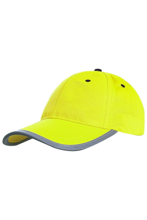 High Visibility Baseball Cap Bright Neon Color Washable Casual Halloween Cap for Yellow