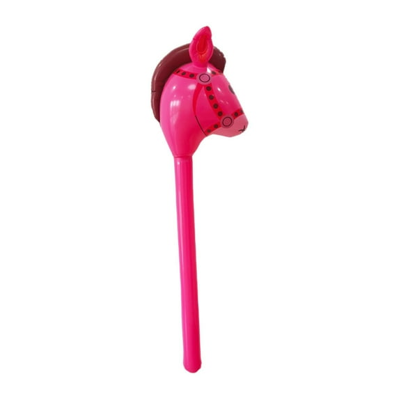 yotijay Hobby Horse Stick Toy Cute for Kids Birthday Cowboy Party Horse Themed Party Rose red