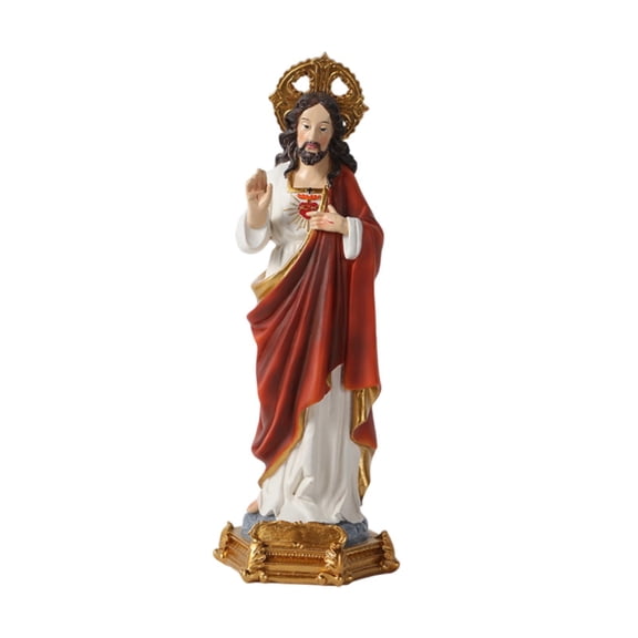 yotijay Holy Jesus Statue Catholic Sculpture for Living Room Indoor Outdoor Tabletop