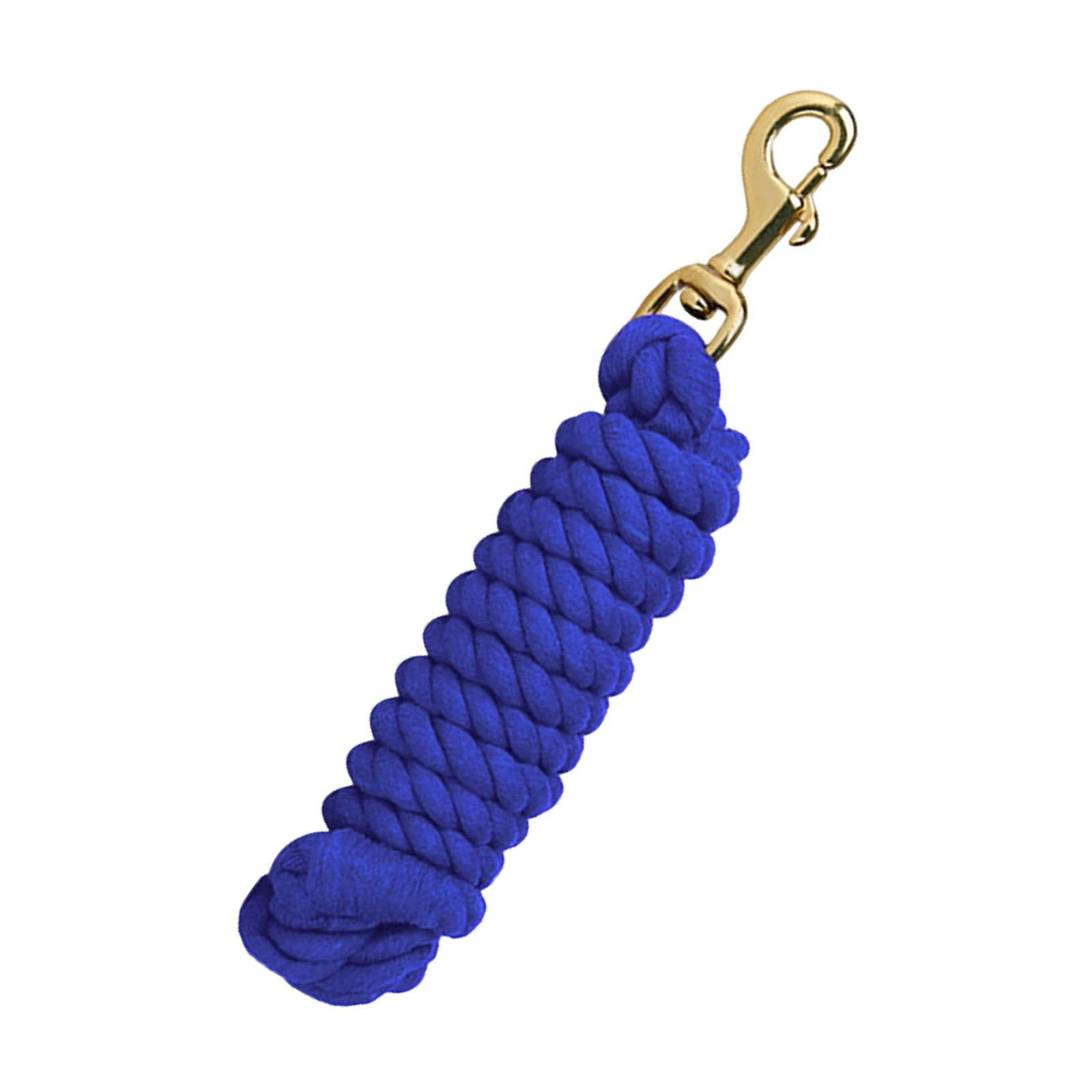 Paris Tack Premium Softgrip Cotton Lunge Line - 34ft With Swivel & Rubber Stopper | Hurricane Blue