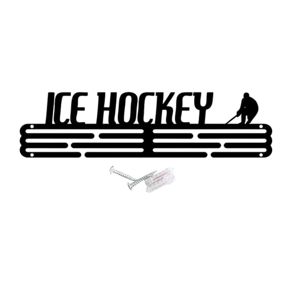 yotijay Ice Hockey Medal Hanger Black Easy to Install Display Hanger Rack for Gymnastics