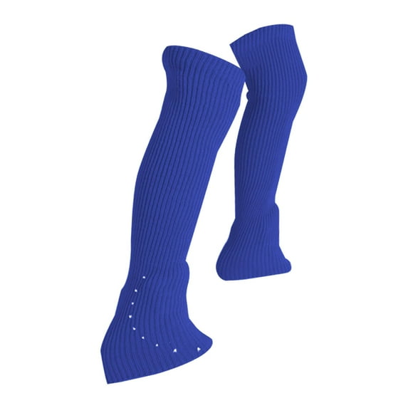 yotijay Ice Skating Leg Warmers Accessories with Rhinestone for Dance Workout Sports Blue