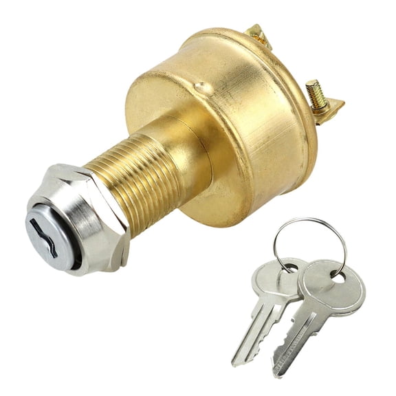 yotijay Ignition Starter Switch 3 Position Metal Replaces Easy Installation Heavy Duty Ignition Key Switch for Car Marine Truck