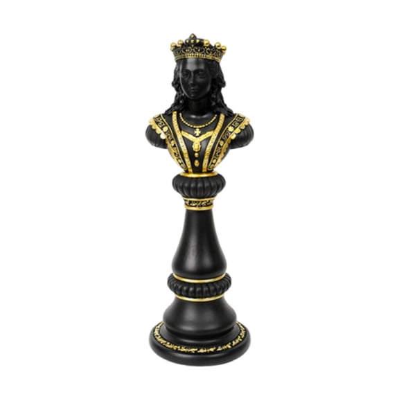 yotijay International Chess Statue Collectible Resin Sculpture for Desk Office House Queen