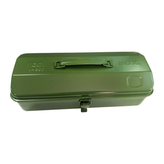 yotijay Iron Tools Box Empty Tool Box Lockable Easy Access with Handle Multipurpose Lock Green
