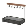 thumbnail image 1 of yotijay Jewelry Display Stand Craft Handmade Storage Box for Tabletop Home Use Rings Square base black, 1 of 9