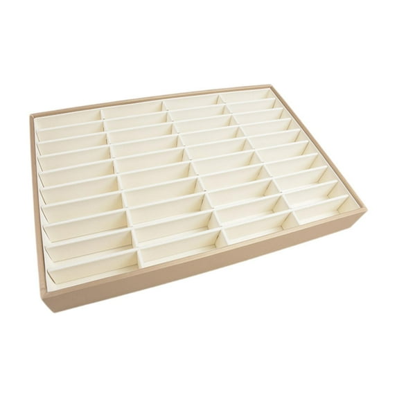 yotijay Jewelry Display Tray Bracelet Holder Bangle Organizer Tray for Jewelry Store Beige