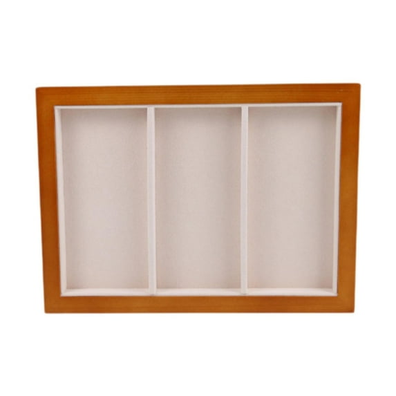 yotijay Jewelry Display Tray Decorative Jewelry Organizer for Store Selling Showcase 3 Grids