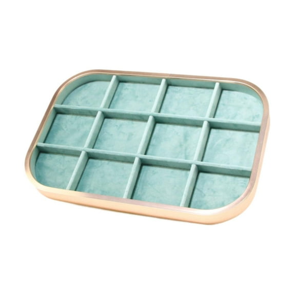yotijay Jewelry Tray Aluminum Alloy for Drawer Jewelry Storage Tray Jewelry Display Tray 12 Grids
