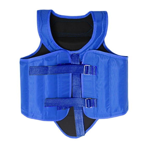 yotijay Karate Chest Protector Taekwondo Protector Lightweight Soft Belly Protection Pad Blue