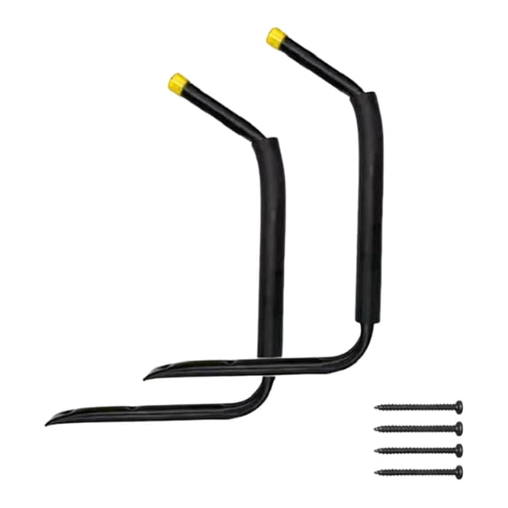 yotijay Kayak Storage Rack Wall Mount Hanger Rack Portable Multipurpose Utility Canoe Hanger Garage Kayak Storage Hook for Surfboard Yellow