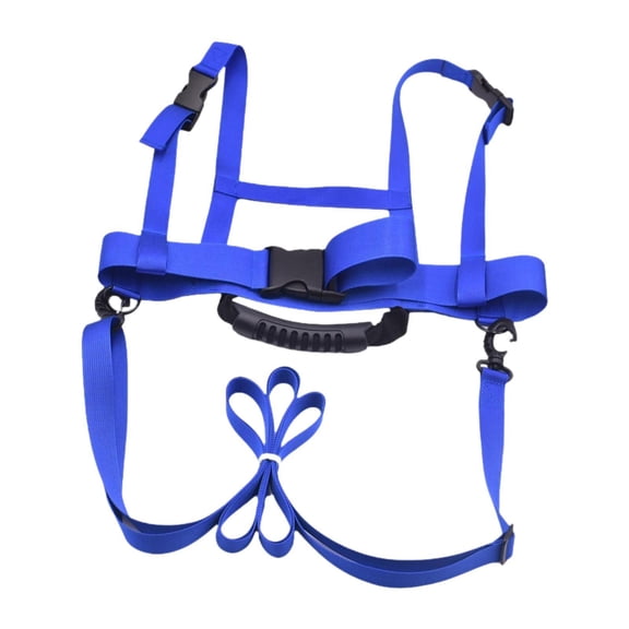 yotijay Kids Ski Snowboard Harness Halter with Handle Traction Rope Speed Control Skiing Blue