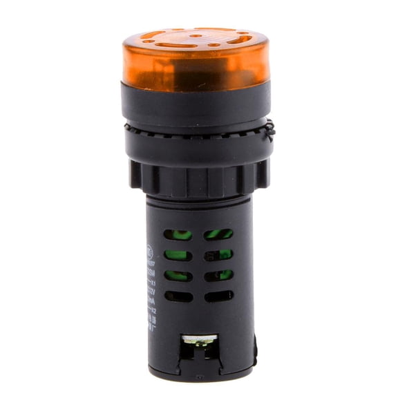 yotijay LED Flash Alarm Indicator Signal Lamp with Buzzer AD16-22SM Yellow 24V