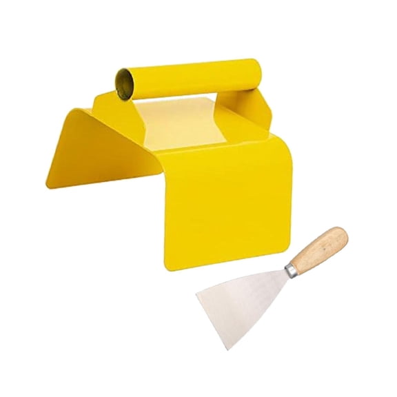 yotijay Landscape Curb Trowel Bricklayer Versatile Professional Concrete Trowel Tool Straight Edge Yellow