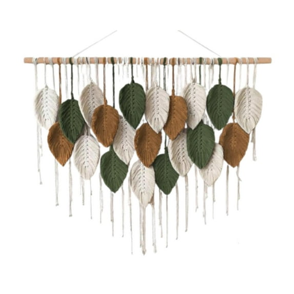 yotijay Large Macrame Wall Hanging Boho Leaf Tassels for Dorm Nursery Room Apartment 21 leaves