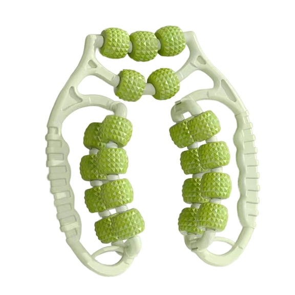 yotijay Leg Massage Roller, 21 Wheels, Multi-Purpose Muscle Roller, Circular Gripper for Green