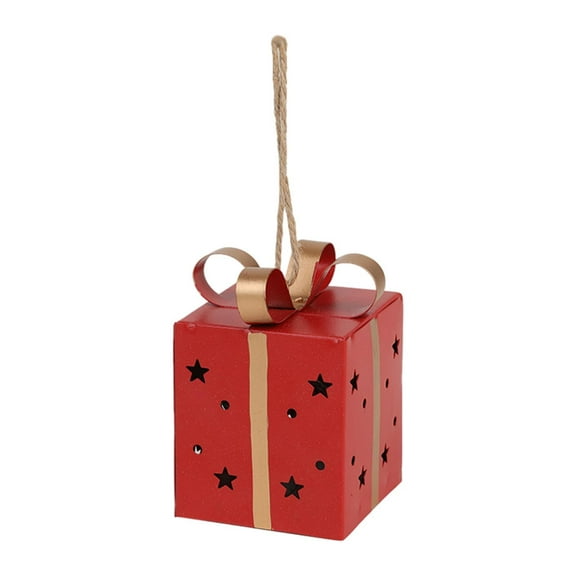 yotijay Light Up Gift Box for Christmas Tree, Christmas Tree Hanging Ornament, Christmas Red