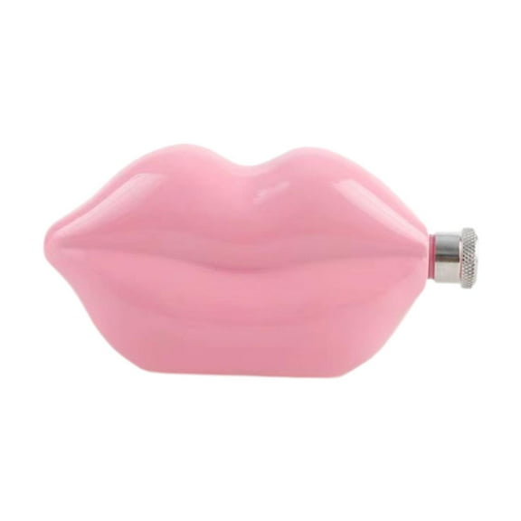 yotijay Lip Shaped Drinkware 5oz Leakproof Small Lightweight Stainless Steel Pink