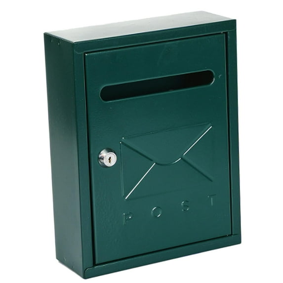 yotijay Lockable Wall Mount Mailbox, 7.8 x 3 x 10 Inches, Versatile for Mail, Envelopes, Deep Green